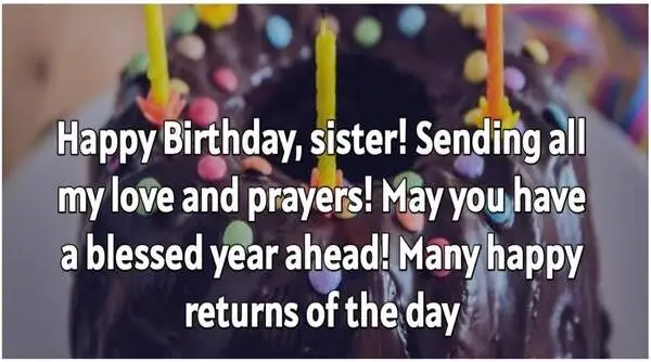 Short Blessing Birthday Wishes For Sister