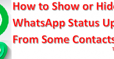 Show or Hide Your WhatsApp Status From Some Contacts